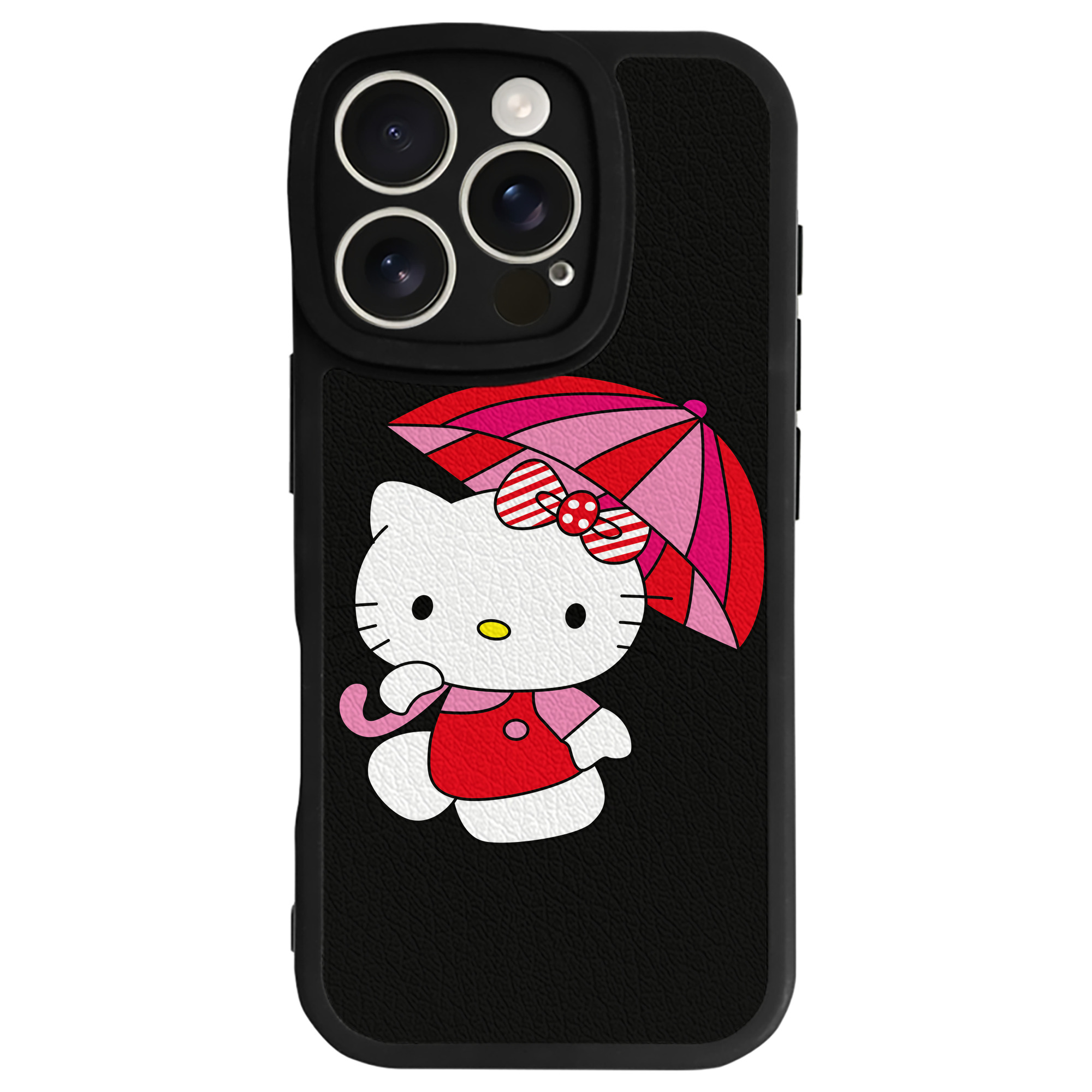（画像用） Hello Kitty ハローキティ 【iPhone 16シリーズ対応】シリコンスマホケース（レザー調） 材質：シリコン